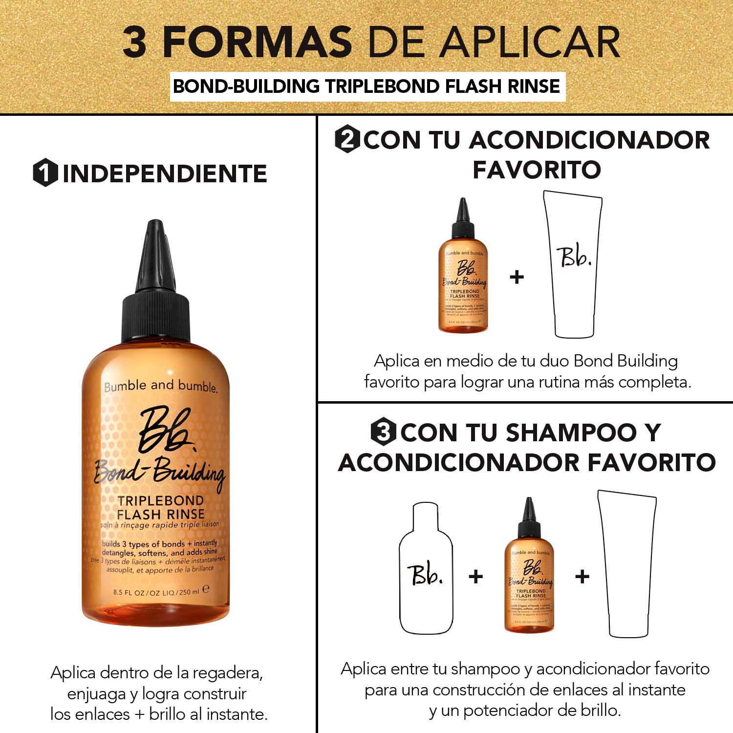 ACEITE TRIPLEBOND FLASH BOND BUILDING (TRATAMIENTO INSTANTÁNEO PARA CUIDADO DEL CABELLO)